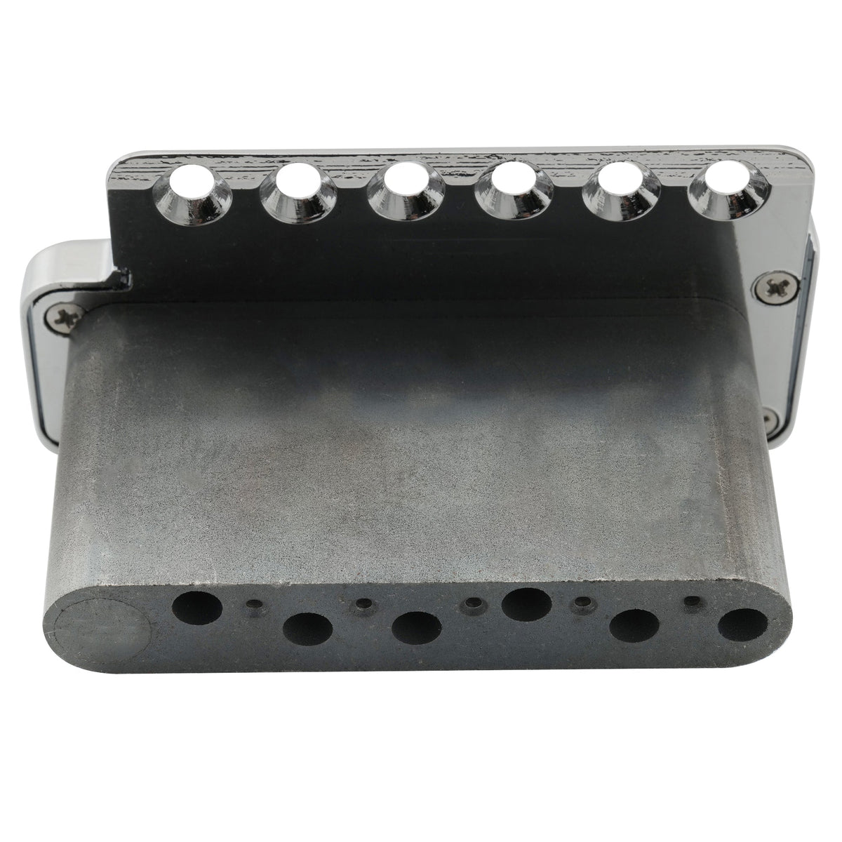 Wilkinson WVPC-SB 54mm(2-1/8 inch) Stainless Steel Saddles 6-Hole Guitar Tremolo Bridge with Full Solid Steel Block for Import Strat and Japan Strat Style Electric Guitar