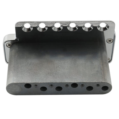 Wilkinson WVPC-SB 54mm(2-1/8 inch) Stainless Steel Saddles 6-Hole Guitar Tremolo Bridge with Full Solid Steel Block for Import Strat and Japan Strat Style Electric Guitar