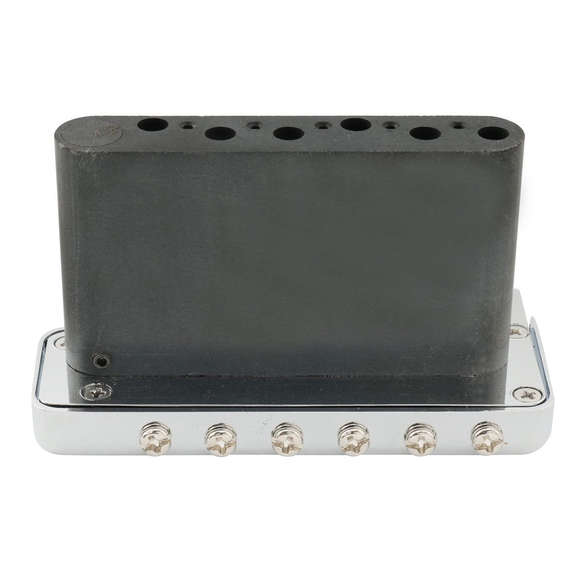Wilkinson WVPC-SB 54mm(2-1/8 inch) Stainless Steel Saddles 6-Hole Guitar Tremolo Bridge with Full Solid Steel Block for Import Strat and Japan Strat Style Electric Guitar