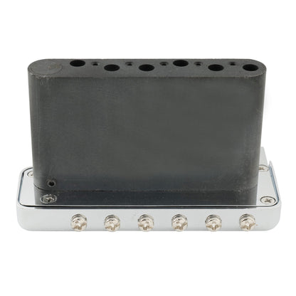Wilkinson WVPC-SB 54mm(2-1/8 inch) Stainless Steel Saddles 6-Hole Guitar Tremolo Bridge with Full Solid Steel Block for Import Strat and Japan Strat Style Electric Guitar