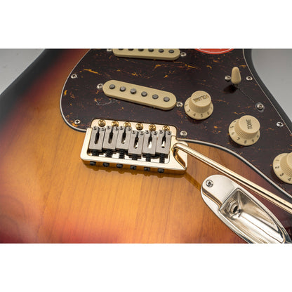 Wilkinson WVPC-SB 54mm(2-1/8 inch) Stainless Steel Saddles 6-Hole Guitar Tremolo Bridge with Full Solid Steel Block for Import Strat and Japan Strat Style Electric Guitar