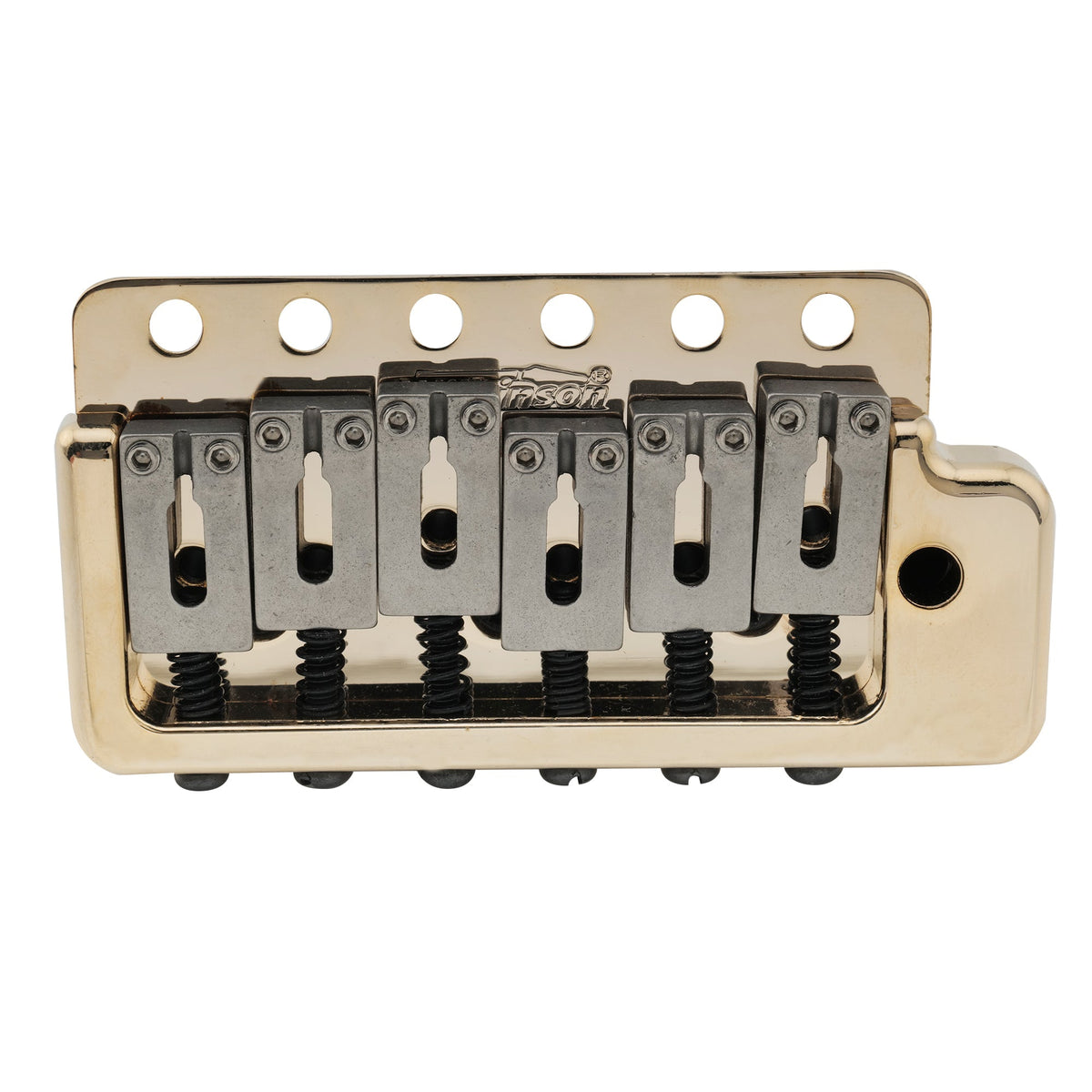 Wilkinson WVPC-SB 54mm(2-1/8 inch) Stainless Steel Saddles 6-Hole Guitar Tremolo Bridge with Full Solid Steel Block for Import Strat and Japan Strat Style Electric Guitar