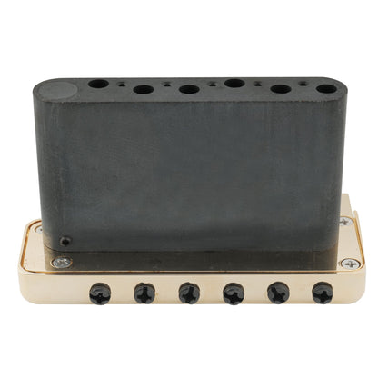 Wilkinson WVPC-SB 54mm(2-1/8 inch) Stainless Steel Saddles 6-Hole Guitar Tremolo Bridge with Full Solid Steel Block for Import Strat and Japan Strat Style Electric Guitar