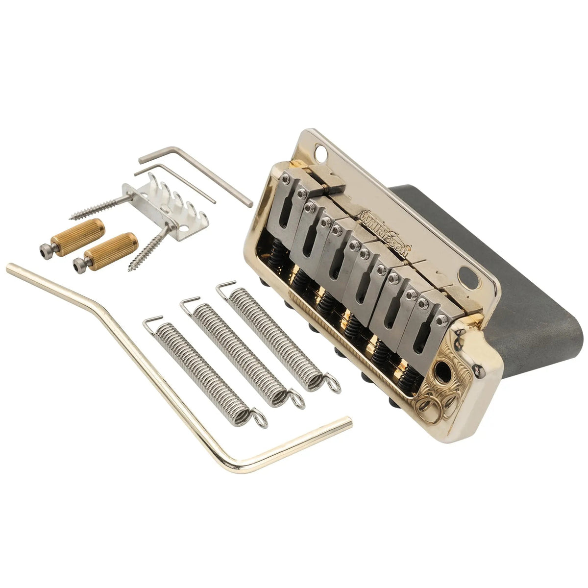 Wilkinson WVP2-SB 54mm 2-Point Stainless Steel Saddles Tremolo Bridge with Full Steel Block for Japan/Korea Import Strat Electric Guitar