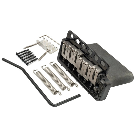 Wilkinson WVP6-SB 54mm 5+1 Hole SUS Stainless Steel Saddles Guitar Tremolo Bridge with Full Solid Steel Block for Import Strat and Japan Strat