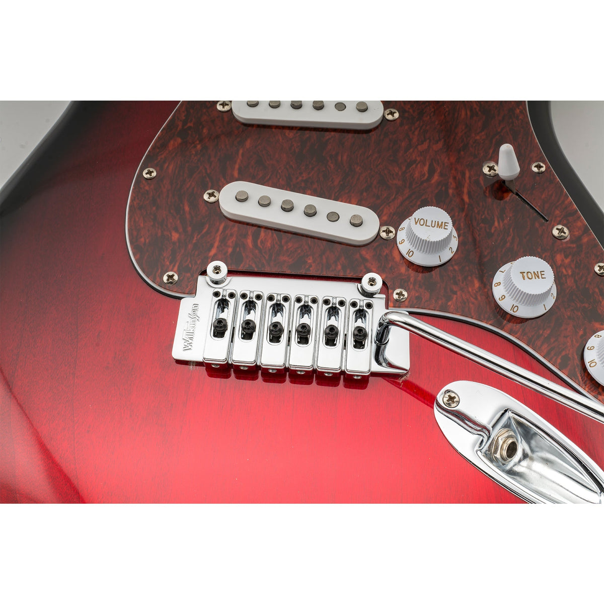 Wilkinson WVS50K 54mm 2-Point Locking Saddle Tremolo Bridge with Full Steel Block for Squier Style Strat Electric Guitar