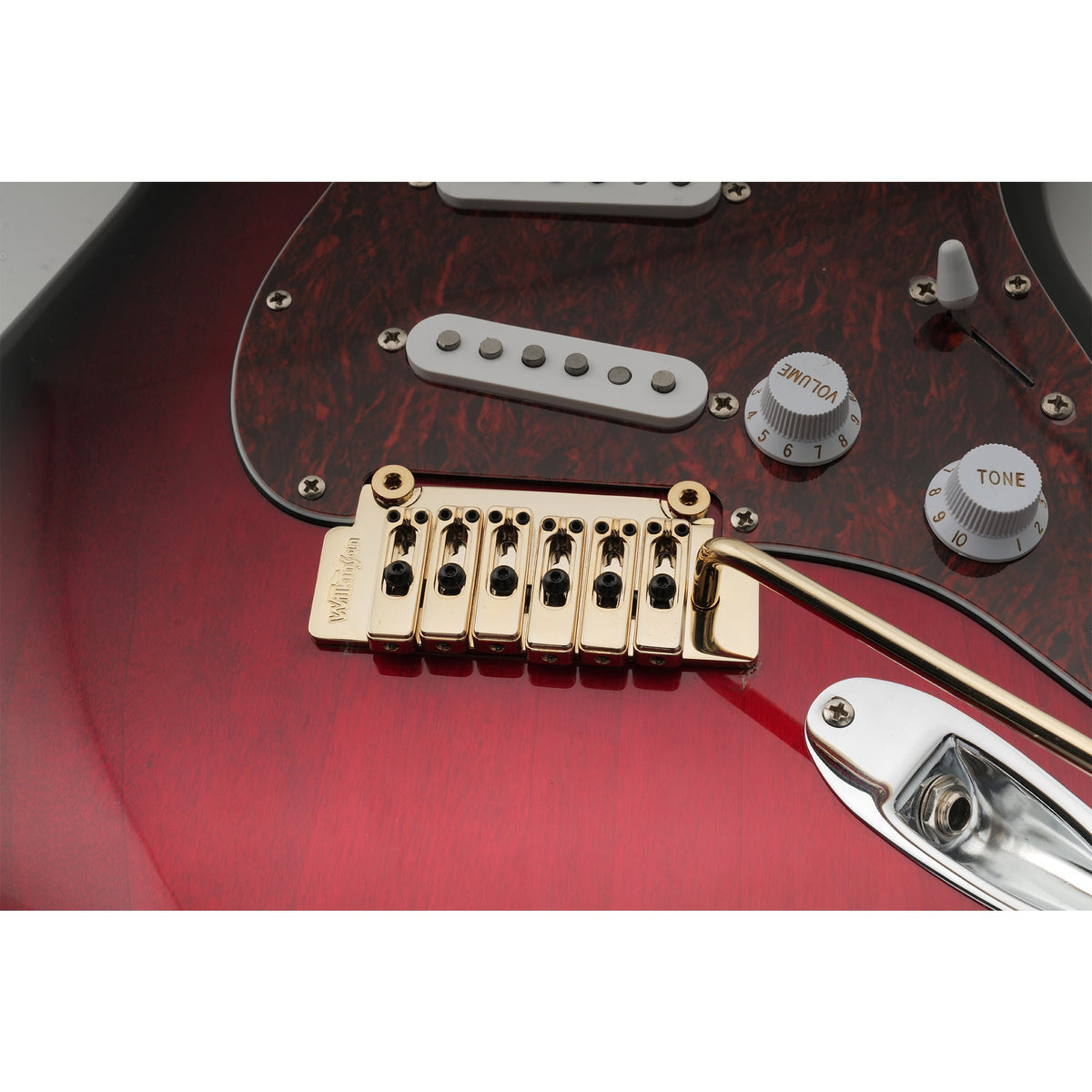 Wilkinson WVS50K 54mm 2-Point Locking Saddle Tremolo Bridge with Full Steel Block for Squier Style Strat Electric Guitar