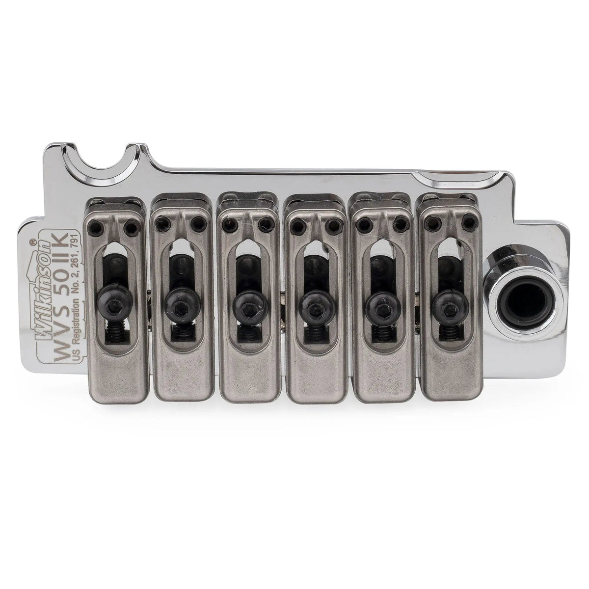 Wilkinson WVS50IIK 52.5mm(2-1/16 inch) 2-Point Tremolo Bridge with Stainless Steel Saddles for USA/Mexico/Japan/Korea Strat Electric Guitar