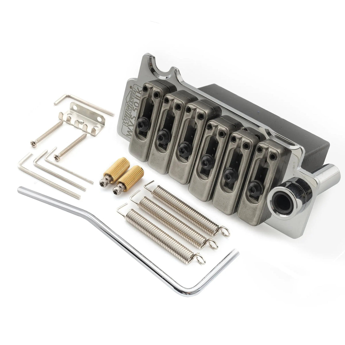 Wilkinson WVS50IIK 52.5mm(2-1/16 inch) 2-Point Tremolo Bridge with Stainless Steel Saddles for USA/Mexico/Japan/Korea Strat Electric Guitar