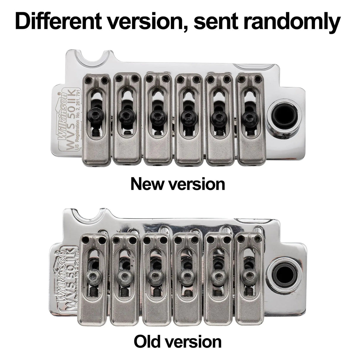 Wilkinson WVS50IIK 52.5mm(2-1/16 inch) 2-Point Tremolo Bridge with Stainless Steel Saddles for USA/Mexico/Japan/Korea Strat Electric Guitar