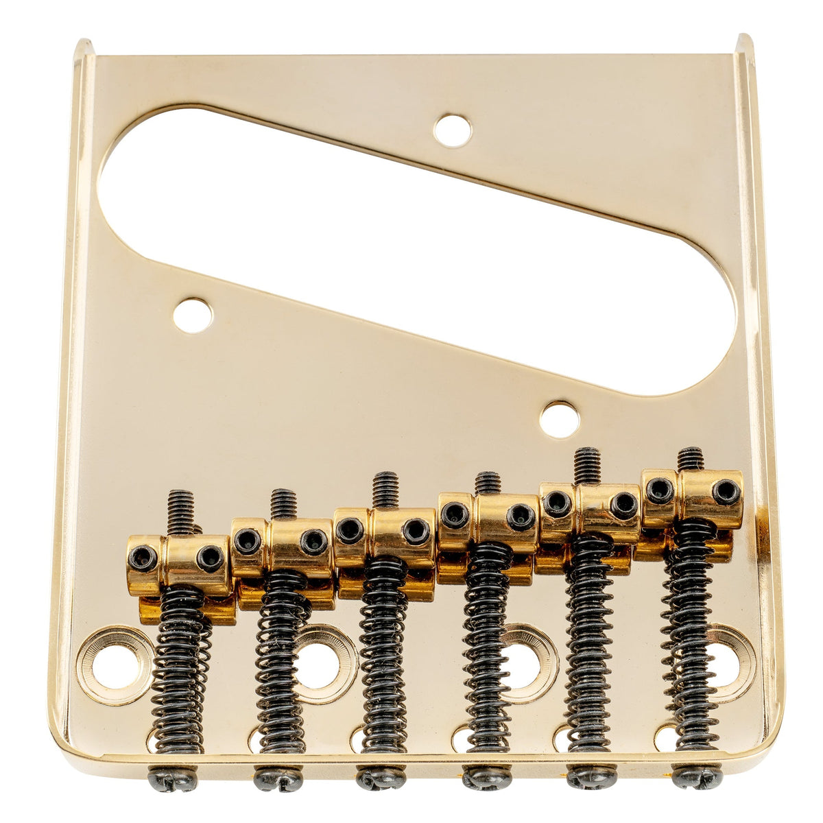 Musiclily Pro BT001 54mm String Spacing 6 Saddles Ash Tray Bridge for Tele Style Electric Guitar