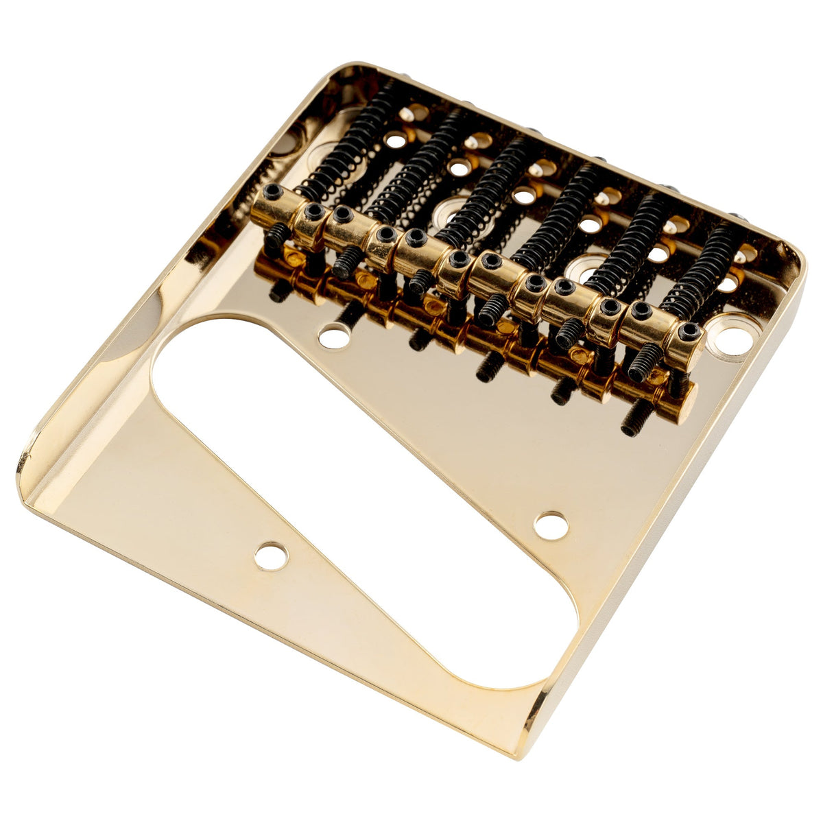 Musiclily Pro BT001 54mm String Spacing 6 Saddles Ash Tray Bridge for Tele Style Electric Guitar