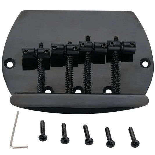 Musiclily Pro BB002 57mm(2-1/4 inch) Dual Load 4-String Bass Bridge for Music Man Style Bass