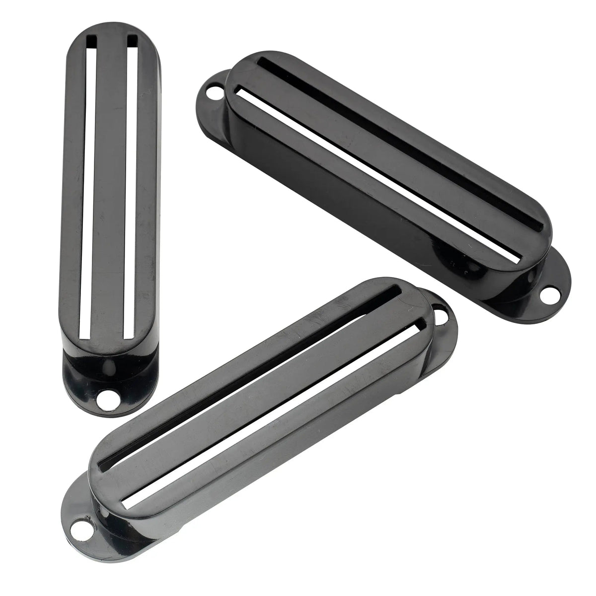Musiclily Basic Plastic Rail Blade Guitar Single Coil Sized Humbucker Pickup Covers Set for Strat Style