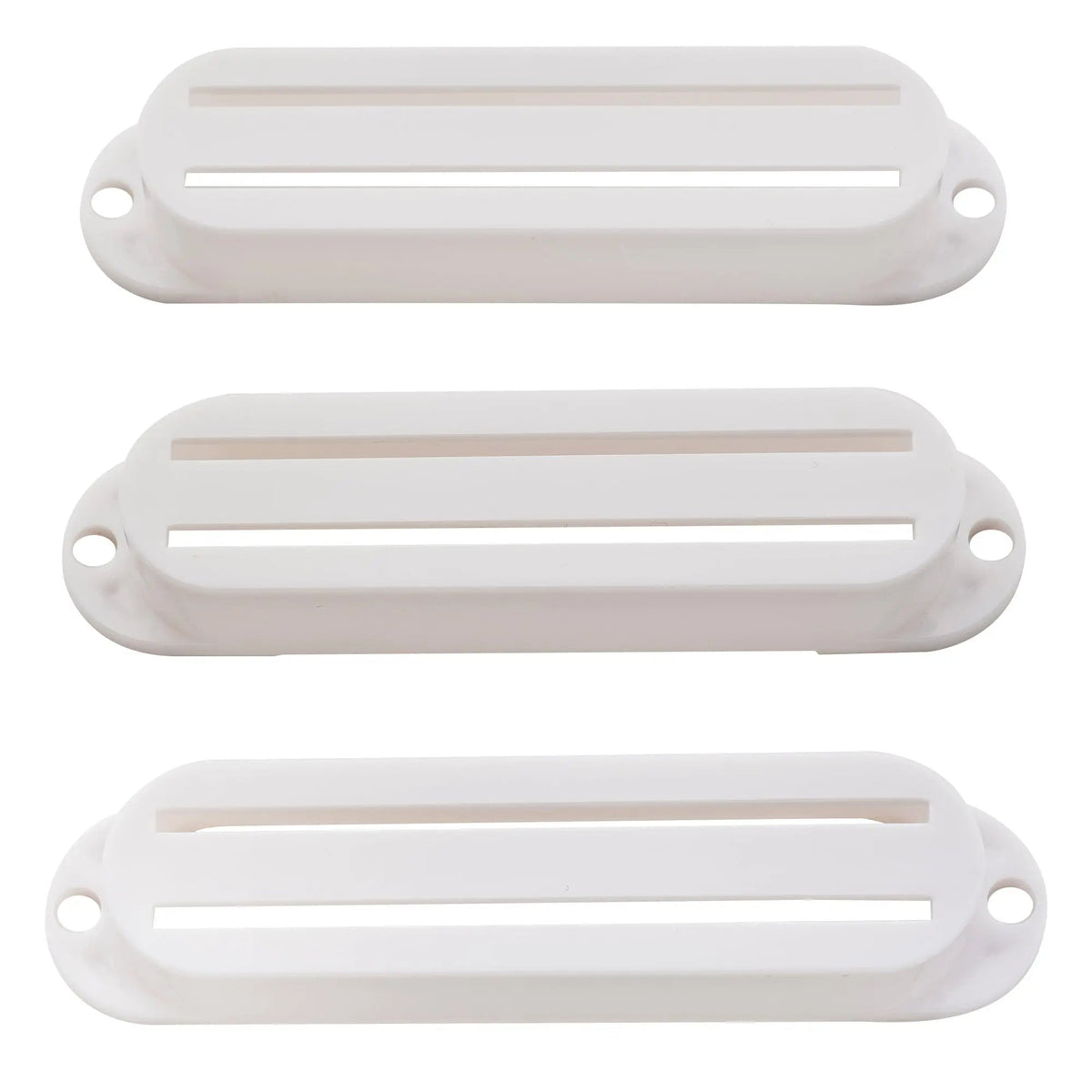 Musiclily Basic Plastic Rail Blade Guitar Single Coil Sized Humbucker Pickup Covers Set for Strat Style