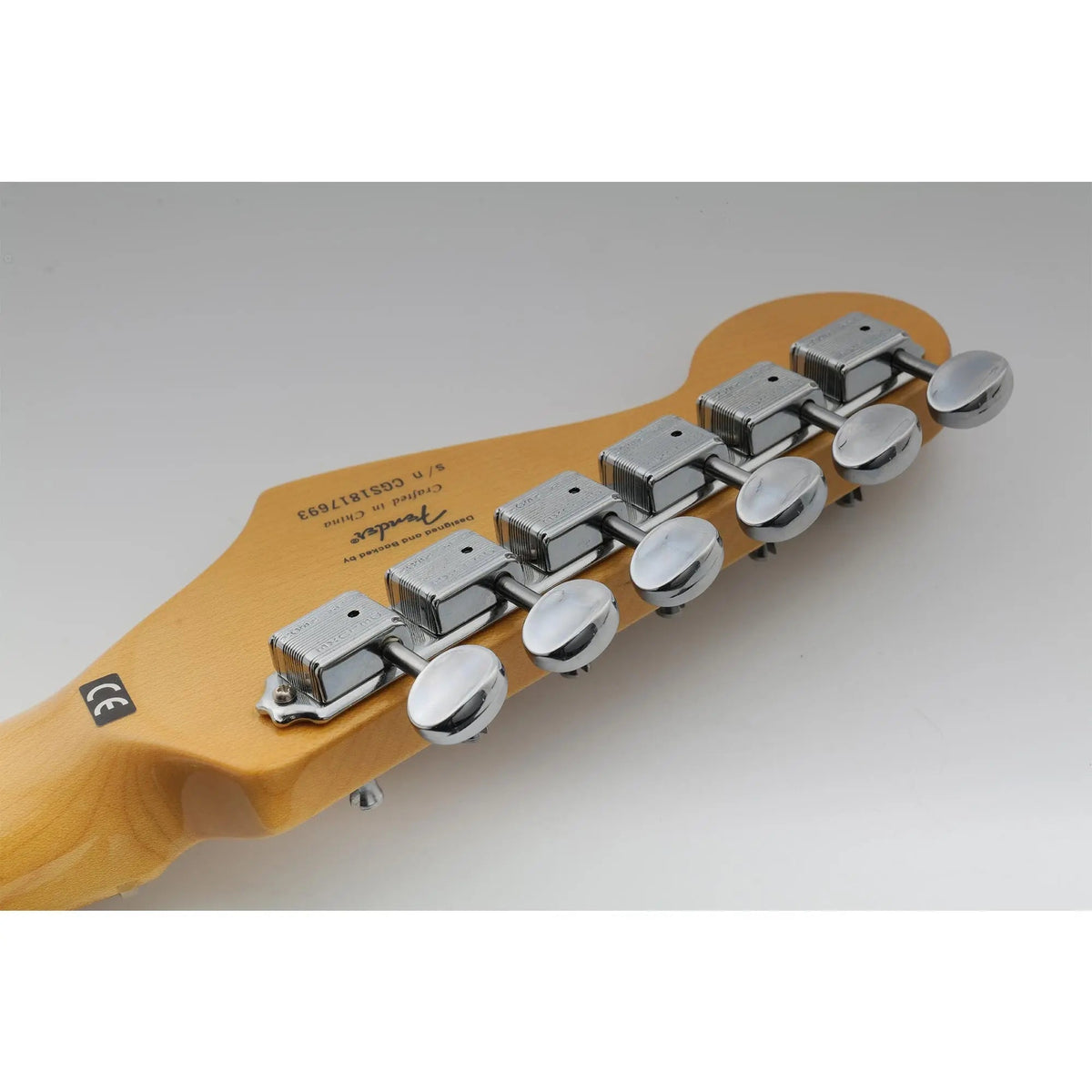 Wilkinson Deluxe Vintage 6-on-a-strip In line Split Shaft Tuners Tuning Pegs Keys Machine Heads Set for Squier/Fender Classic Vibe Strat/Tele Style Guitar