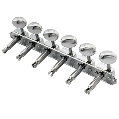 Wilkinson Deluxe Vintage 6-on-a-strip In line Split Shaft Tuners Tuning Pegs Keys Machine Heads Set for Squier/Fender Classic Vibe Strat/Tele Style Guitar