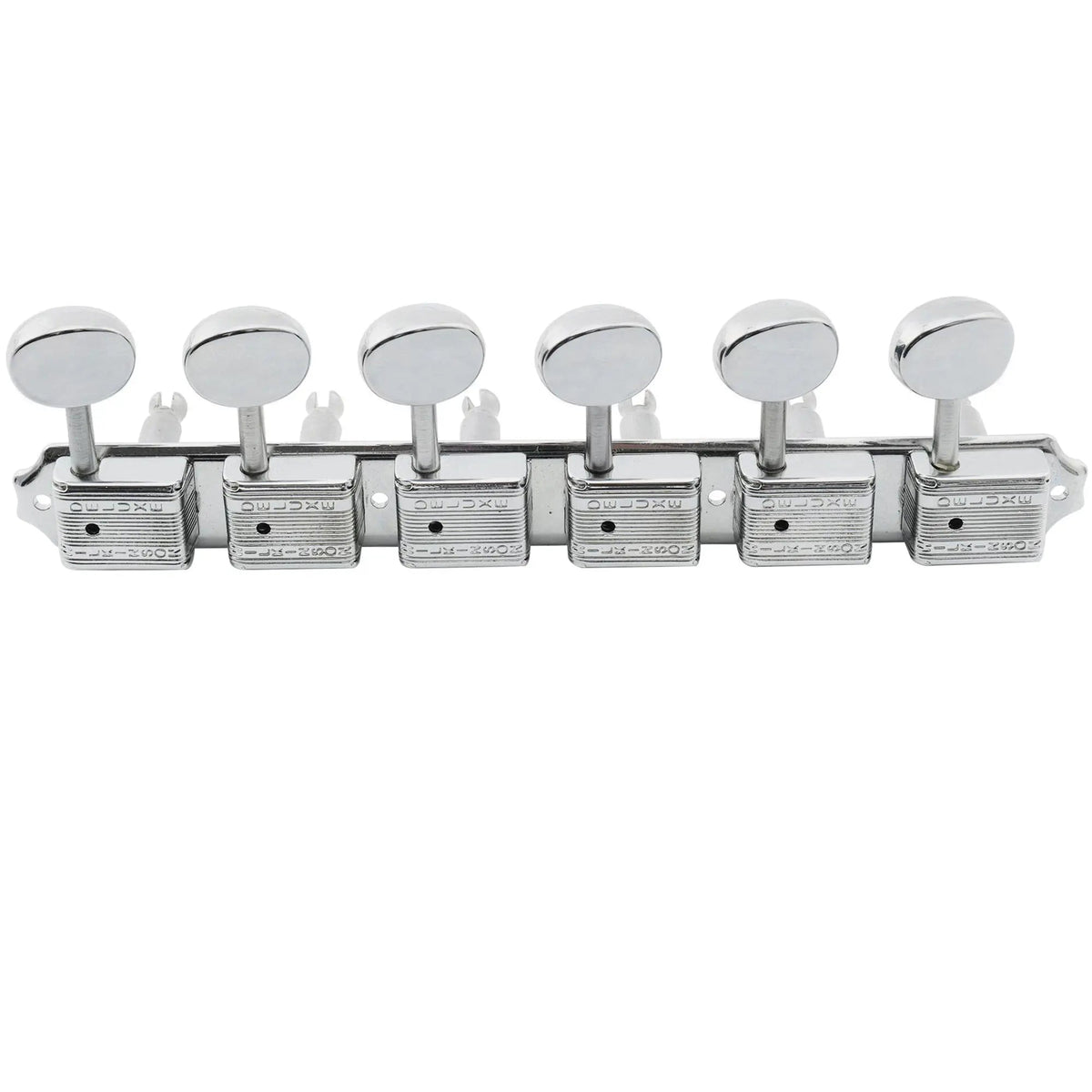Wilkinson Deluxe Vintage 6-on-a-strip In line Split Shaft Tuners Tuning Pegs Keys Machine Heads Set for Squier/Fender Classic Vibe Strat/Tele Style Guitar