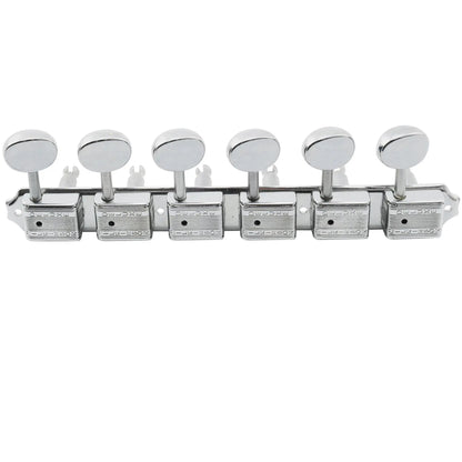 Wilkinson Deluxe Vintage 6-on-a-strip In line Split Shaft Tuners Tuning Pegs Keys Machine Heads Set for Squier/Fender Classic Vibe Strat/Tele Style Guitar