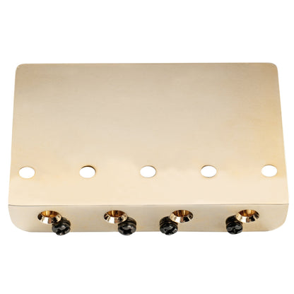 Musiclily Pro BB003 57mm (2-1/4 inch) String Spacing Heavy Duty 4-String Bass Bridge Assembly