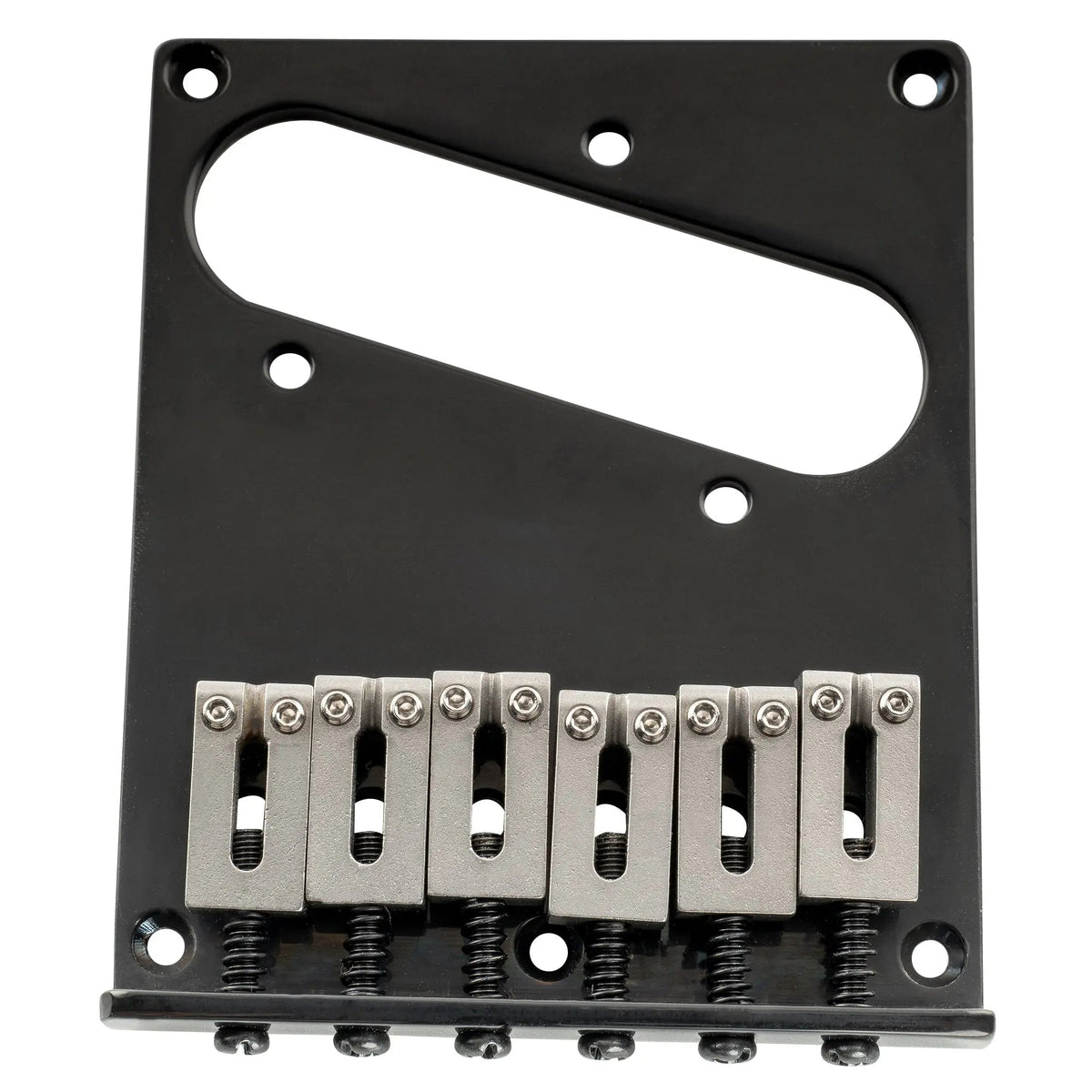 Musiclily Pro BT003 54mm String Spacing Modern Bridge with 6pcs SUS Stainless Steel Saddles for Fender Squier Tele Style Electric Guitar