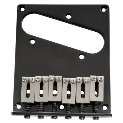 Musiclily Pro BT003 54mm String Spacing Modern Bridge with 6pcs SUS Stainless Steel Saddles for Fender Squier Tele Style Electric Guitar