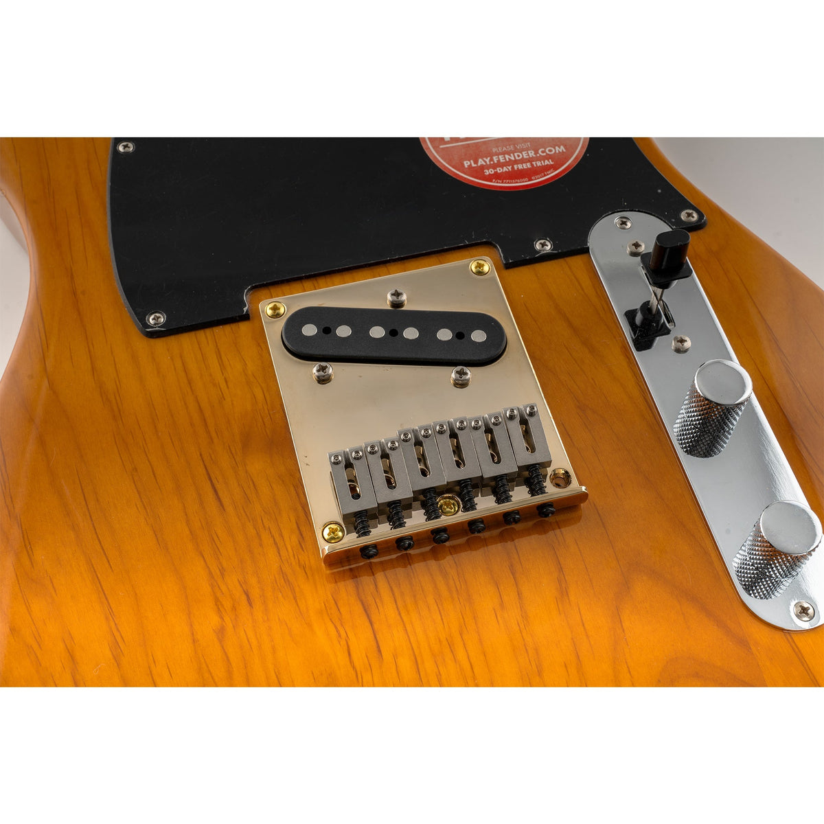 Musiclily Pro BT003 54mm String Spacing Modern Bridge with 6pcs SUS Stainless Steel Saddles for Fender Squier Tele Style Electric Guitar