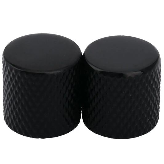 Musiclily Pro Coarse 18 Splines Steel Flat Top Control Knob for Imported Guitar Bass, Set of 2