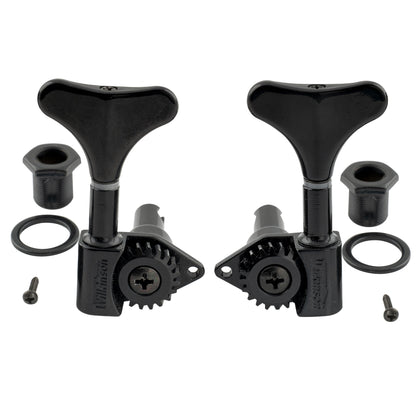 Wilkinson 2R2L 20:1 Ratio Open Gear Machine Heads for Ibanez Style Electric Bass Tuners Bass Tuning Pegs Keys
