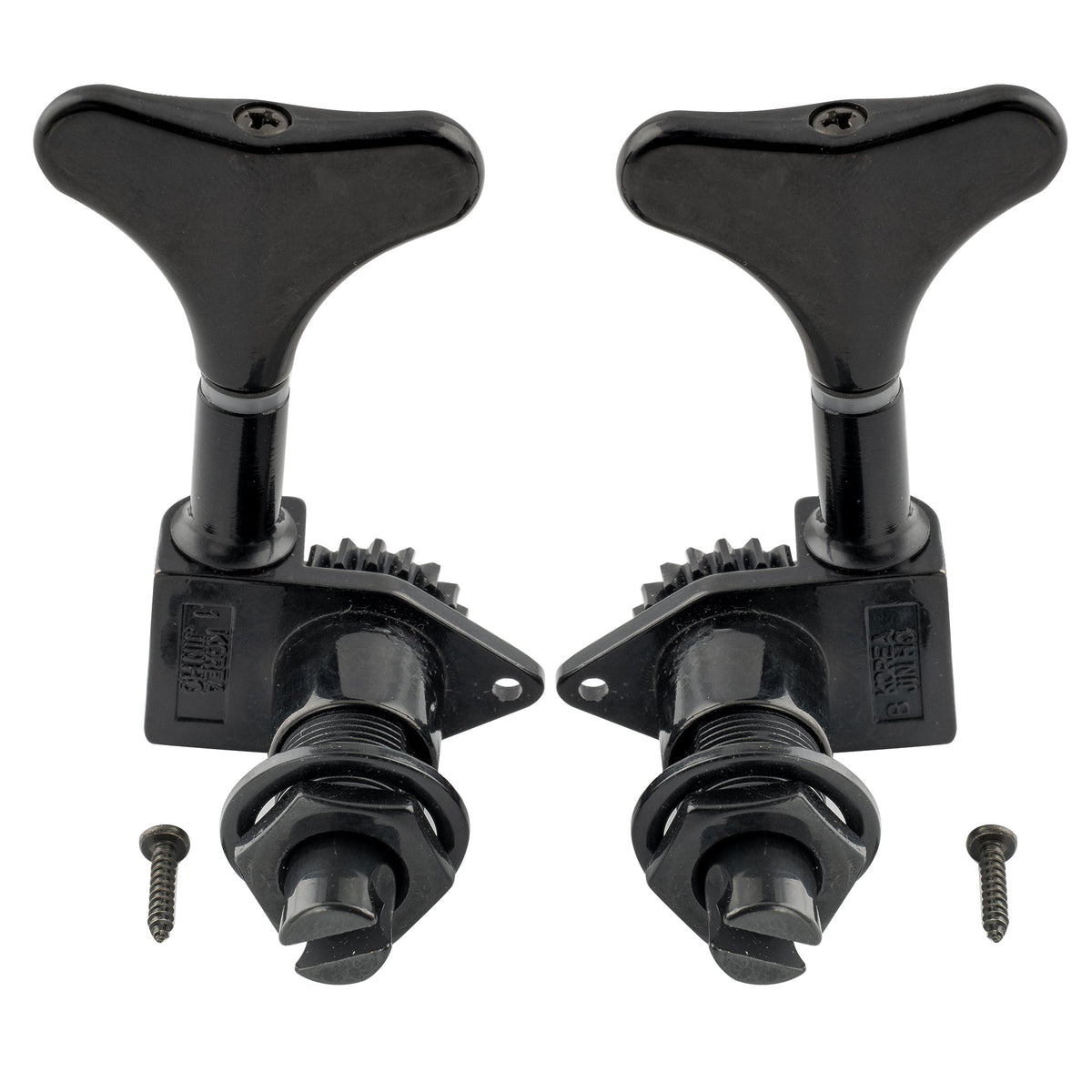 Wilkinson 2R2L 20:1 Ratio Open Gear Machine Heads for Ibanez Style Electric Bass Tuners Bass Tuning Pegs Keys