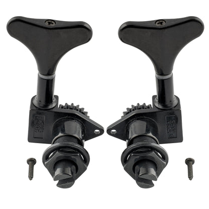 Wilkinson 2R2L 20:1 Ratio Open Gear Machine Heads for Ibanez Style Electric Bass Tuners Bass Tuning Pegs Keys