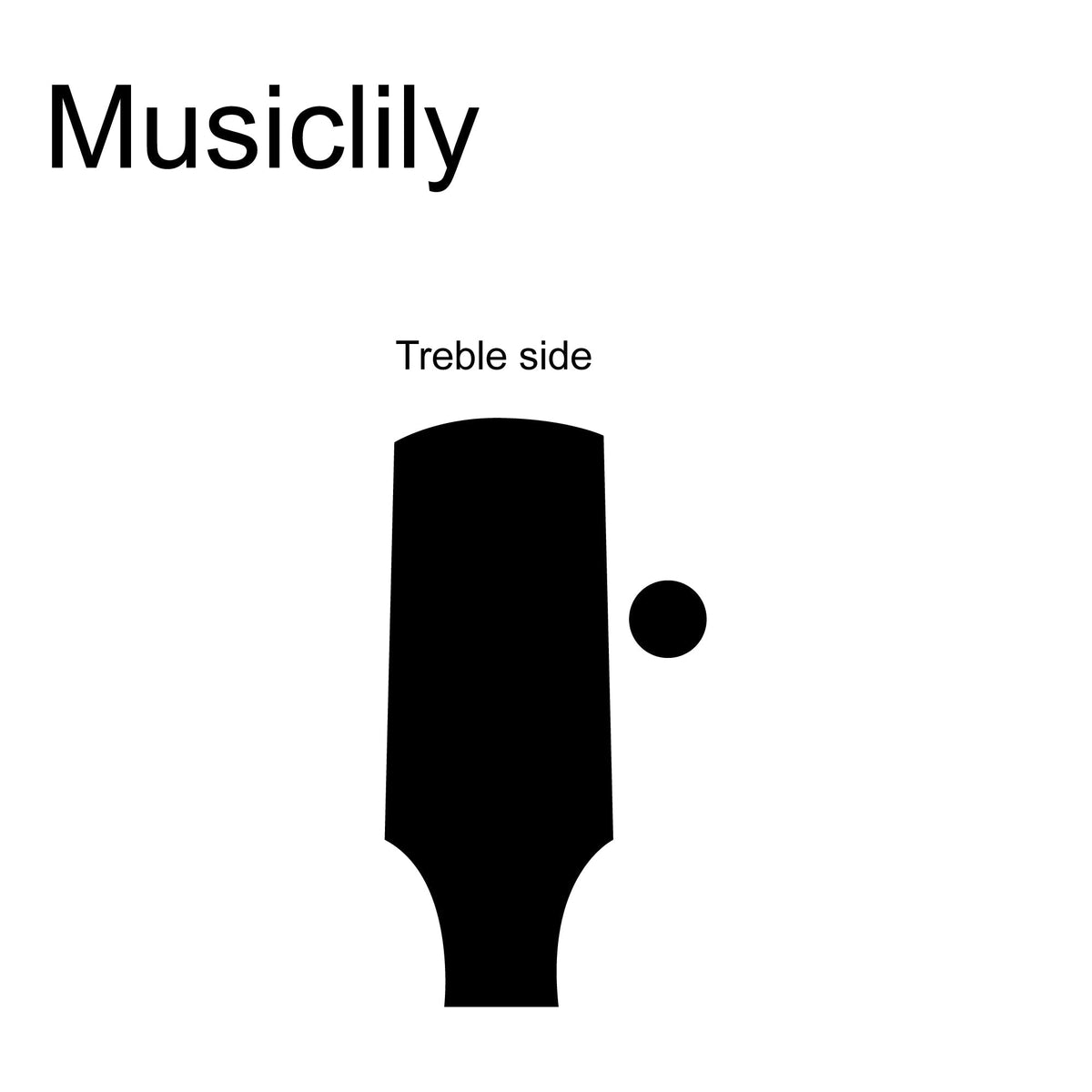 Wilkinson Single 20:1 Ratio Open Gear Machine Head Treble Side Tuner Tuning Peg Key with Y-Style Button for Electric Bass