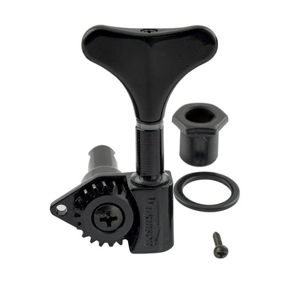 Wilkinson Single 20:1 Ratio Open Gear Machine Head Treble Side Tuner Tuning Peg Key with Y-Style Button for Electric Bass