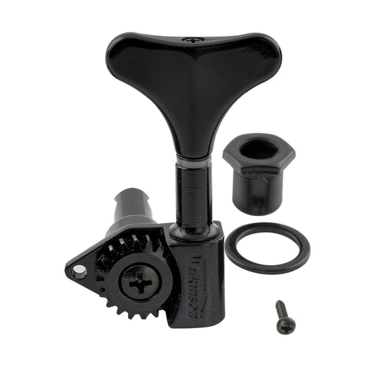 Wilkinson Single 20:1 Ratio Open Gear Machine Head Treble Side Tuner Tuning Peg Key with Y-Style Button for Electric Bass