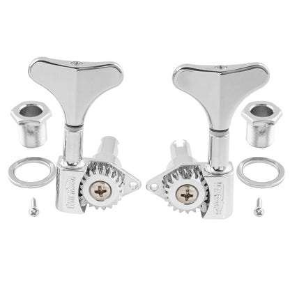 Wilkinson 2R2L 20:1 Ratio Open Gear Machine Heads for Ibanez Style Electric Bass Tuners Bass Tuning Pegs Keys