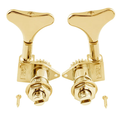 Wilkinson 2R2L 20:1 Ratio Open Gear Machine Heads for Ibanez Style Electric Bass Tuners Bass Tuning Pegs Keys