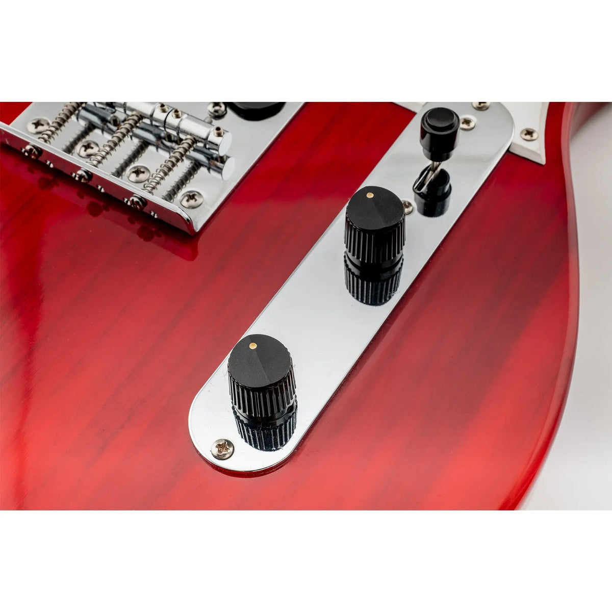 Musiclily Pro Universal Fitting Metric Size Plastic Bevel Top Knobs for Guitar or Bass Steinberger Style, Set of 2