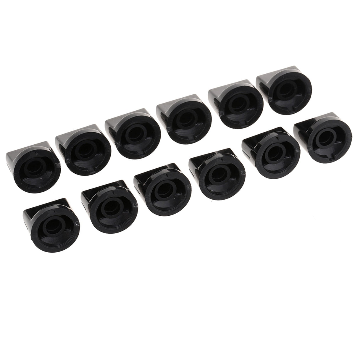 Musiclily Pro Universal Fitting Plastic Knobs for Guitar Bass AMP Effect Pedal Amplifier, Set of 12