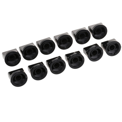 Musiclily Pro Universal Fitting Plastic Knobs for Guitar Bass AMP Effect Pedal Amplifier, Set of 12
