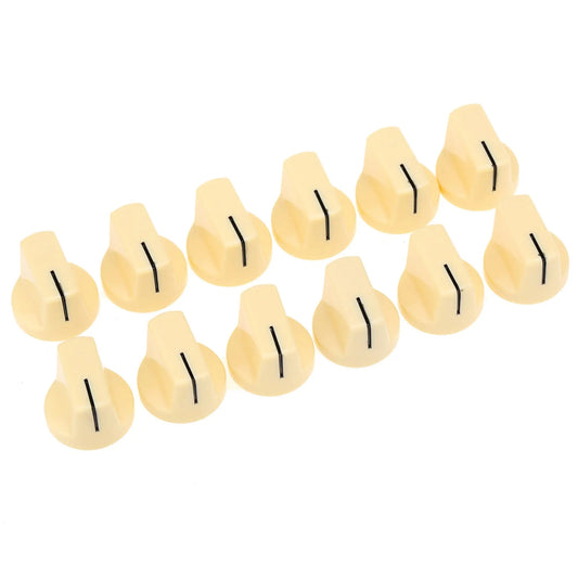 Musiclily Pro Universal Fitting Plastic Knobs for Guitar Bass AMP Effect Pedal Amplifier, Set of 12
