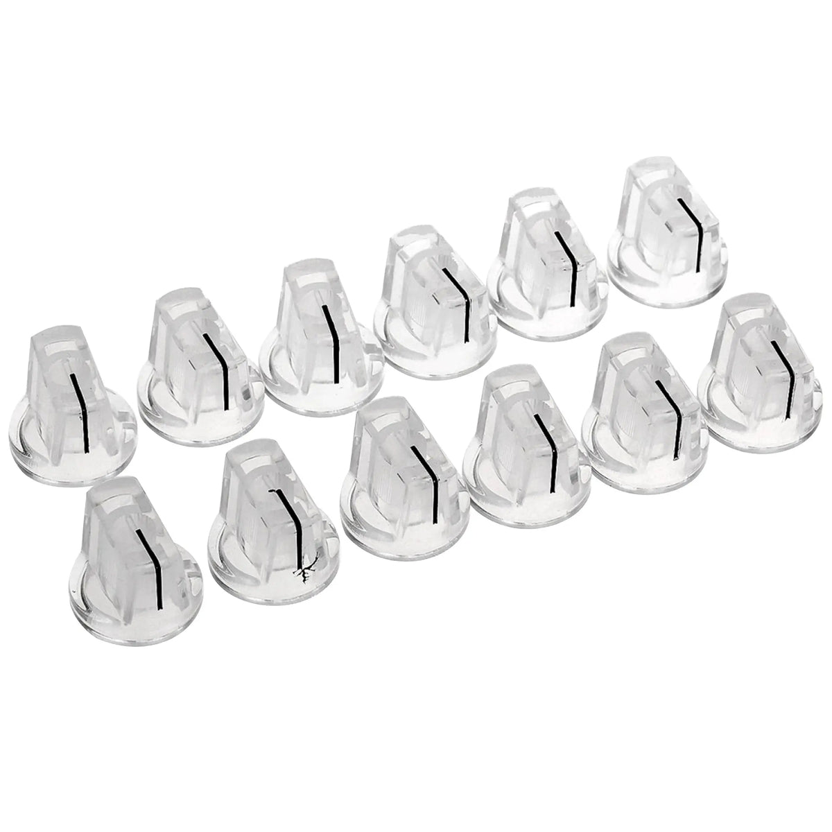 Musiclily Pro Universal Fitting Plastic Knobs for Guitar Bass AMP Effect Pedal Amplifier, Set of 12