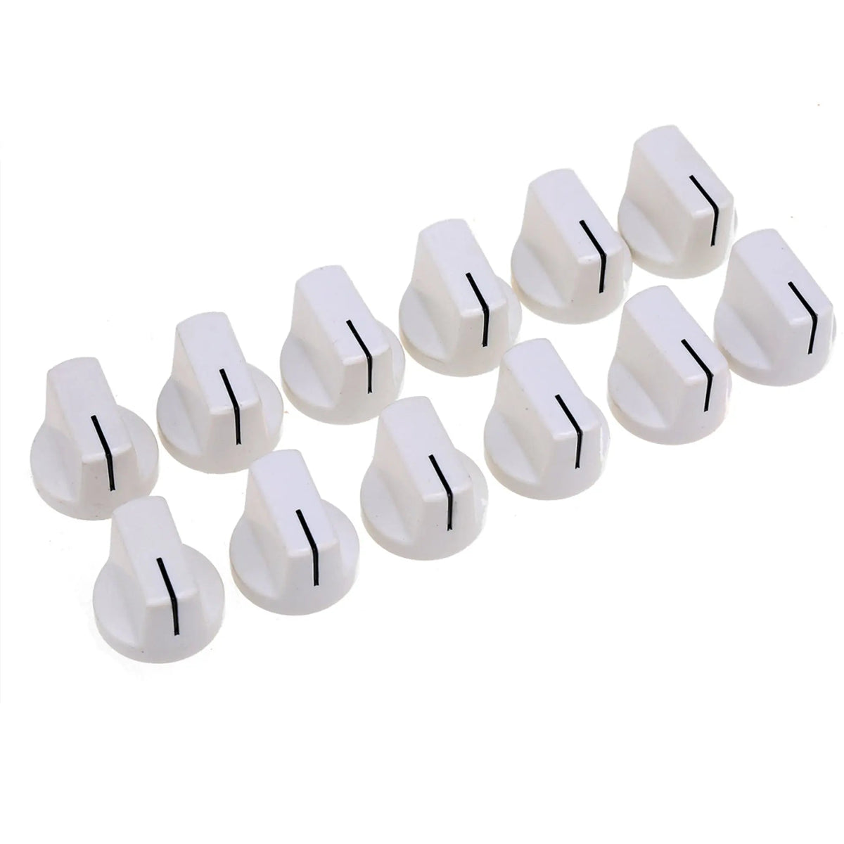 Musiclily Pro Universal Fitting Plastic Knobs for Guitar Bass AMP Effect Pedal Amplifier, Set of 12