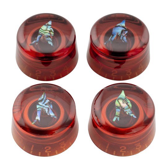 Musiclily Pro Metric Coarse 18-Spline Abalone Bird Top Guitar Knobs Tone Volume Speed Control Knobs for Epiphone Les Paul SG Style Electric Guitar, Set of 4