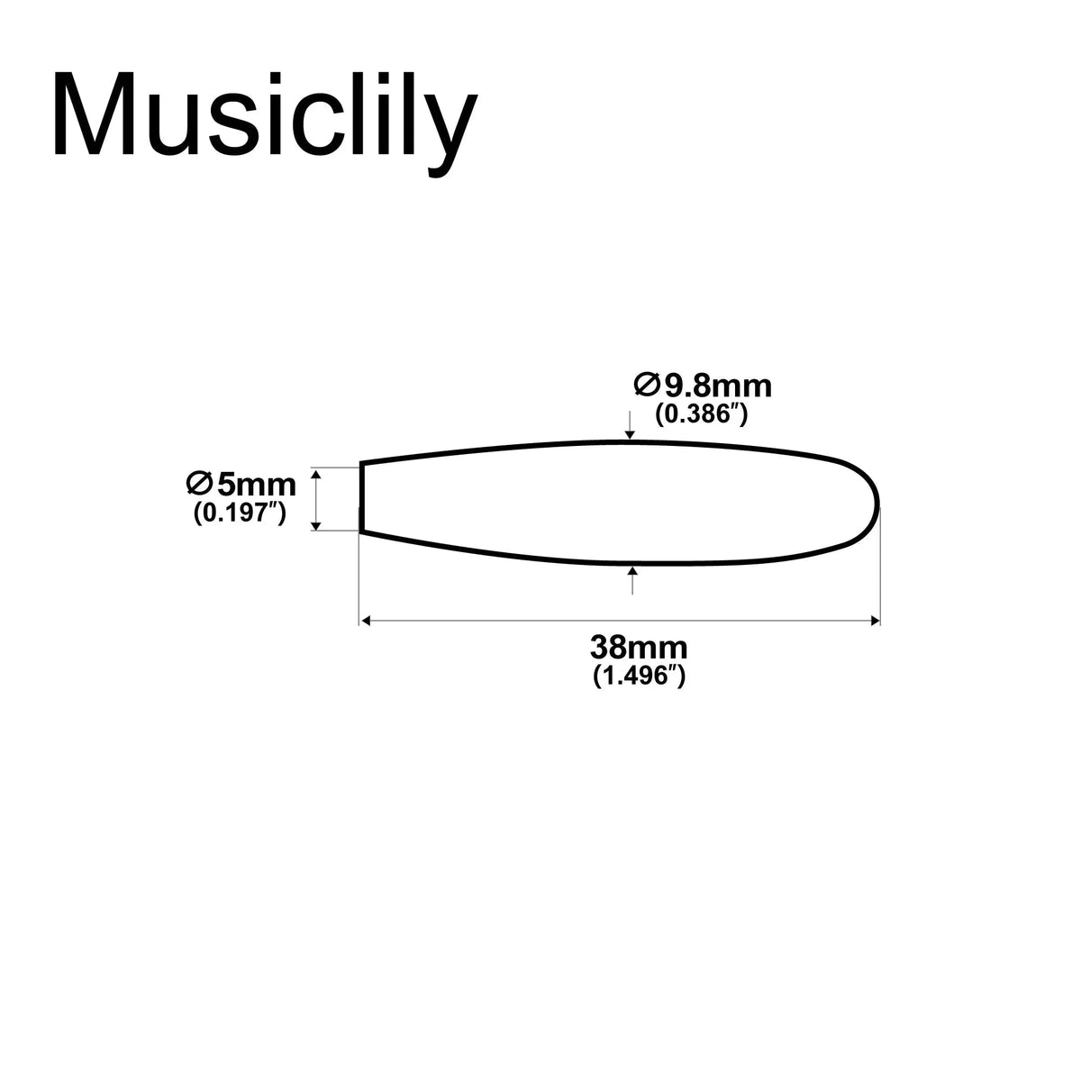 Musiclily Pro Plastic Guitar Tremolo Arm Tips Whammy Bar Knobs for Squier Strat Style Guitar, Set of 2