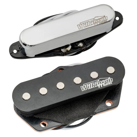 Wilkinson M Series WOV Classical Vintage Style Alnico 5 Guitar Tele Single Coil Pickups Set for Tele Style Electric Guitar/Black