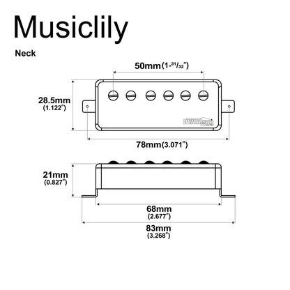 Wilkinson M Series Ceramic Mini Humbucker Electric Guitar Neck Pickup for LP Fire-bird