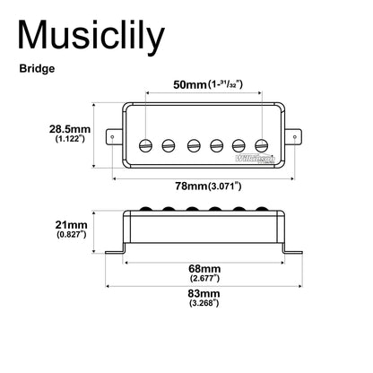Wilkinson M Series Ceramic Mini Humbucker Electric Guitar Bridge Pickup for LP Fire-bird