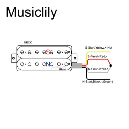 Wilkinson M Series WOH Classical Open Style Ceramic Humbucker Neck Pickup for 7-String Electric Guitar