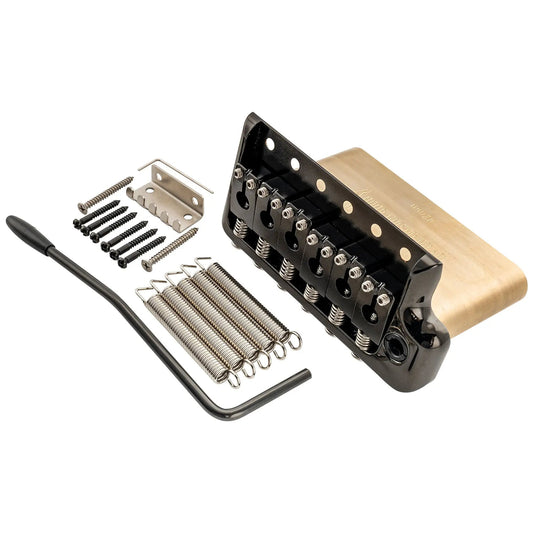 Musiclily Ultra BV005 52.5mm(2-1/16 inch) Full Solid Brass 6-Screw Knife Edge Tremolo Bridge for Strat Style Electric Guitar