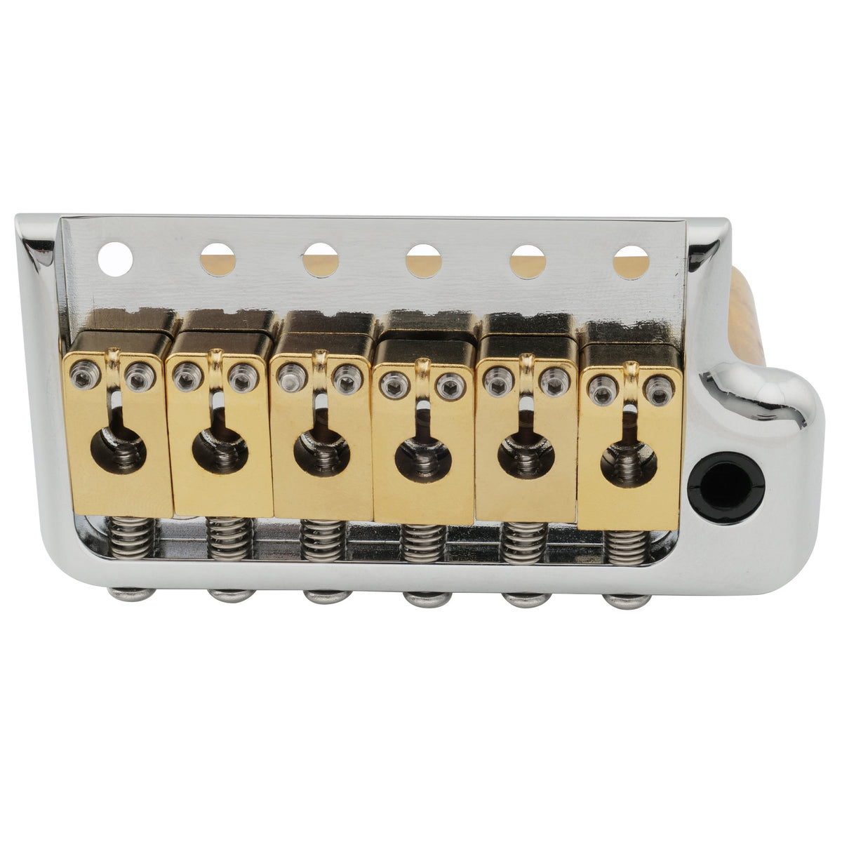 Musiclily Ultra BV005 52.5mm(2-1/16 inch) Full Solid Brass 6-Screw Knife Edge Tremolo Bridge for Strat Style Electric Guitar